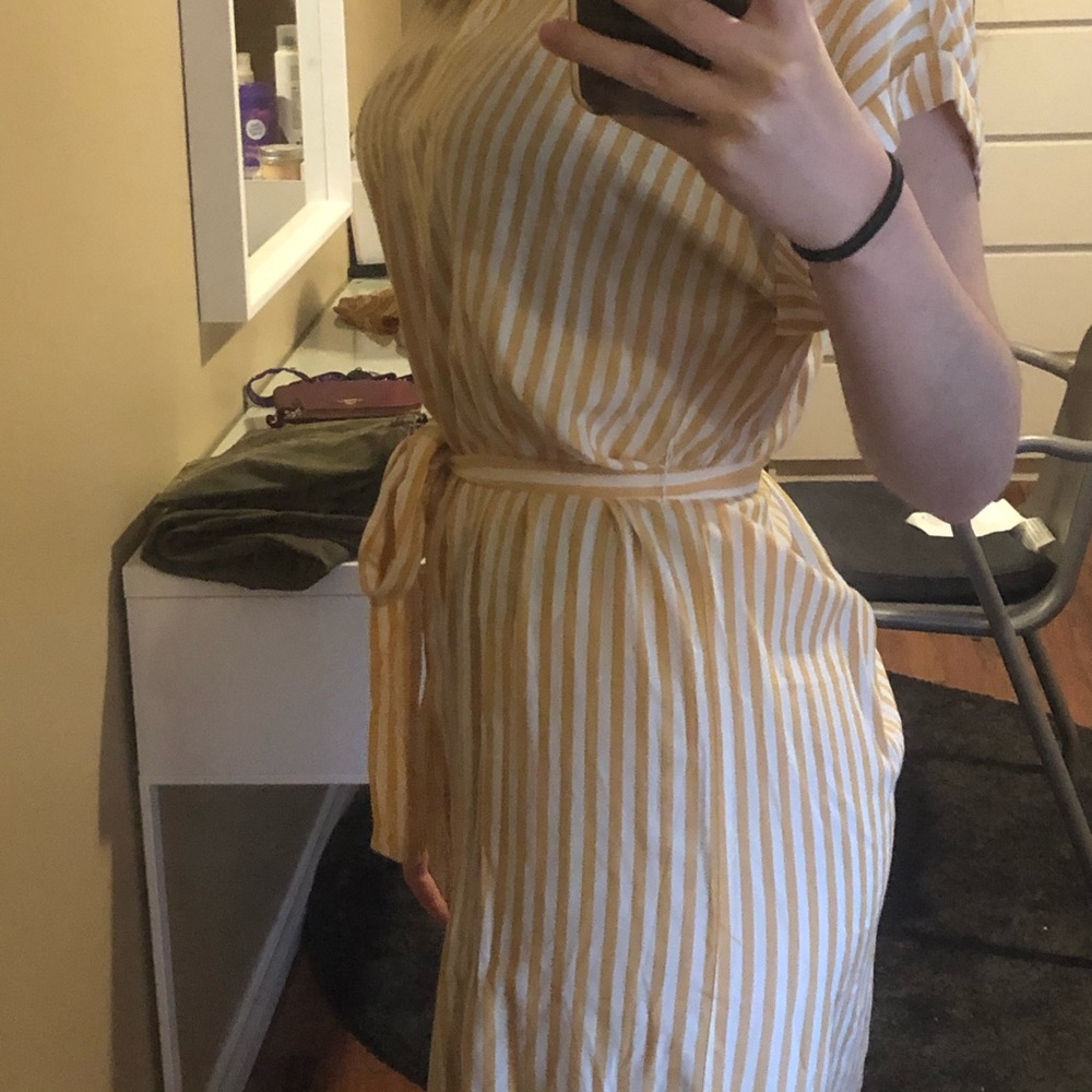 Striped yellow dress